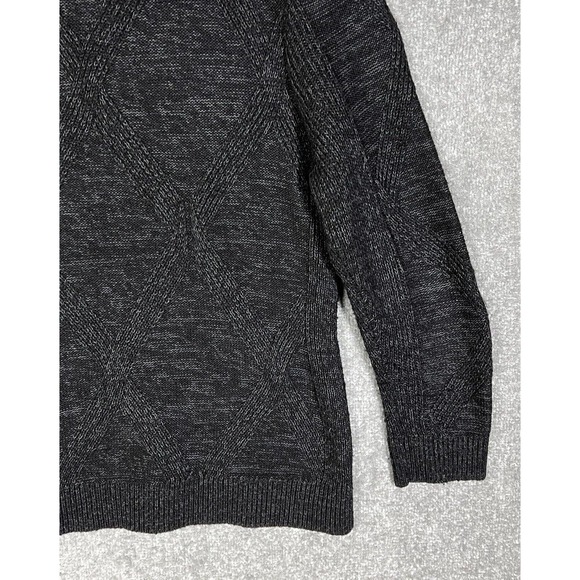 Christopher & Banks Long Sleeve V-Neck Knit Sweater Womens Size Large Black Gray - Picture 11 of 14